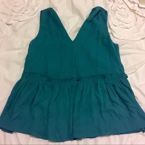 V-neck ruffle tank